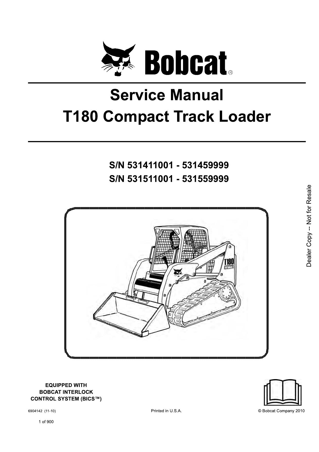 T180 Compact Track Loader Service Manual Bobcat 2